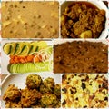 Collage of different types of delicious indian dishes