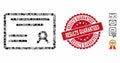 Collage Diploma Icon with Scratched Results Guaranteed Stamp Royalty Free Stock Photo