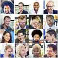 Collage Diverse Faces Group People Concept Royalty Free Stock Photo