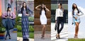 Collage five fashion young women