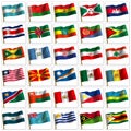 Collage from flags of the different countries.