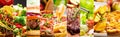 Collage of food products Royalty Free Stock Photo