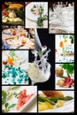 Collage of food related pictures