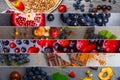 Collage of food rich with antioxidants resveratrol