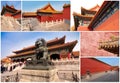 Collage of the Forbidden City, Beijing China Royalty Free Stock Photo