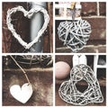 Collage of four hearts