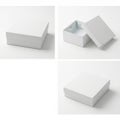 White rectangular boxes isolated on white background Royalty Free Stock Photo