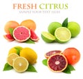 Collage of fresh citrus