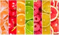 Collage of fresh summer fruit Royalty Free Stock Photo