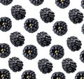 Collage with fresh tasty blackberries on background Royalty Free Stock Photo