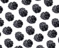 Collage with fresh tasty blackberries on background Royalty Free Stock Photo