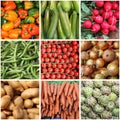 Fresh vegetables collage