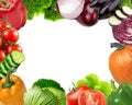 Collage of fresh vegetables . Healthy food concept Royalty Free Stock Photo