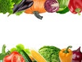 Collage of fresh vegetables . Healthy food concept Royalty Free Stock Photo