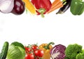 Collage of fresh vegetables . Healthy food concept Royalty Free Stock Photo