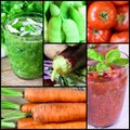 Collage of fresh vegetables Royalty Free Stock Photo