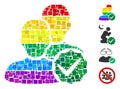 Square For Gays Icon Vector Mosaic
