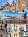 Collage of Gdansk (Poland) images - travel background (my photos