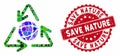 Collage Global Recycling with Distress Save Nature Seal