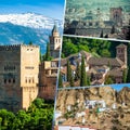 Collage of Granada,Spain my photos. Royalty Free Stock Photo