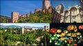 Collage of Granada,Spain my photos. Royalty Free Stock Photo