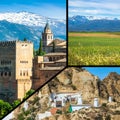 Collage of Granada,Spain my photos. Royalty Free Stock Photo