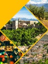 Collage of Granada,Spain my photos Royalty Free Stock Photo