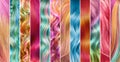 Collage of hair color palette