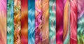 Collage of hair color palette