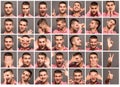 Collage of handsome man with emotions Royalty Free Stock Photo