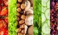 Collage of healthy fresh salad ingredients Royalty Free Stock Photo