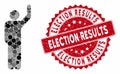 Collage Hitchhike Pose with Distress Election Results Seal