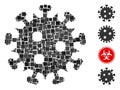 Square HIV Virus Icon Vector Collage Royalty Free Stock Photo