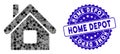 Collage Home Icon with Distress Home Depot Seal