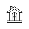 Collage house Icon symbol Flat vector illustration for graphic and web design