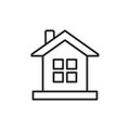 Collage house Icon symbol Flat vector illustration for graphic and web design