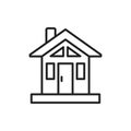 Collage house Icon symbol Flat vector illustration for graphic and web design