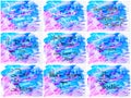 Collage of Inspirational messages over abstract water color backgrounds