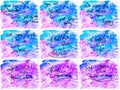 Collage of Inspirational messages over abstract water color backgrounds