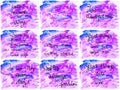 Collage of Inspirational messages over abstract water color backgrounds