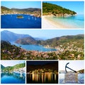 Collage of Ithaca Ionian islands Greece Royalty Free Stock Photo