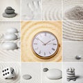 Collage - Japanese garden of stones. Time.