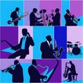 Collage of jazz musicians