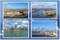 Collage of landmarks of Budapest, Hungary Royalty Free Stock Photo