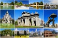 Collage of landmarks of Madrid, Spain Royalty Free Stock Photo