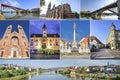 Collage of landmarks of Maribor, Slovenia