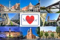 Collage of landmarks of Maribor, Slovenia