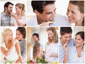 Collage of lovely couples Royalty Free Stock Photo