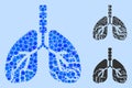 Round Dot Lungs Cancer Icon Mosaic