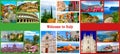 Collage of major Italian travel destinations Royalty Free Stock Photo